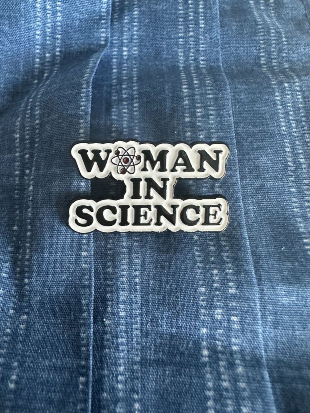 WOMEN IN SCIENCE Enamel Lapel Bakcpack Pin NEW